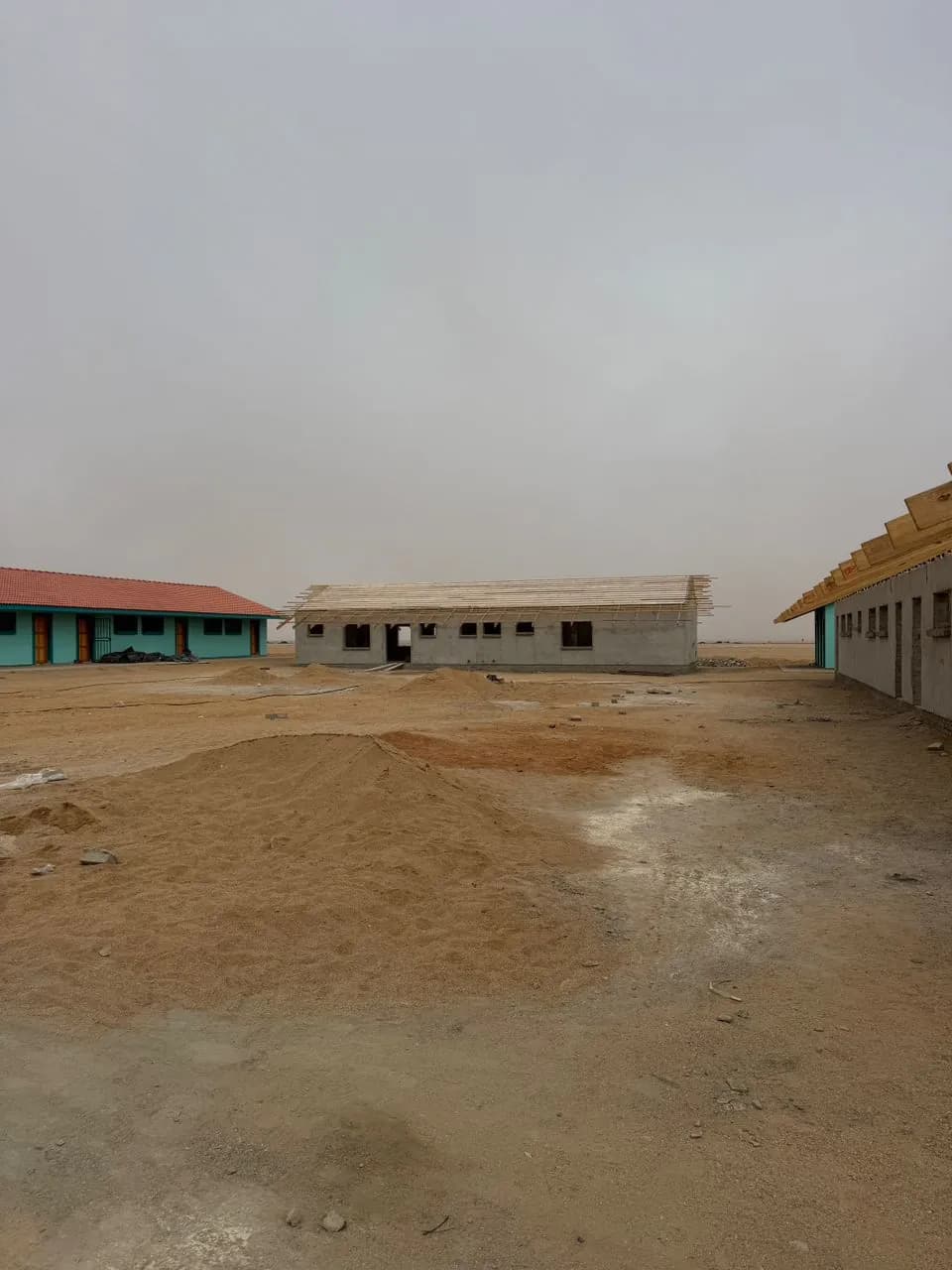 A broad view of a building work site