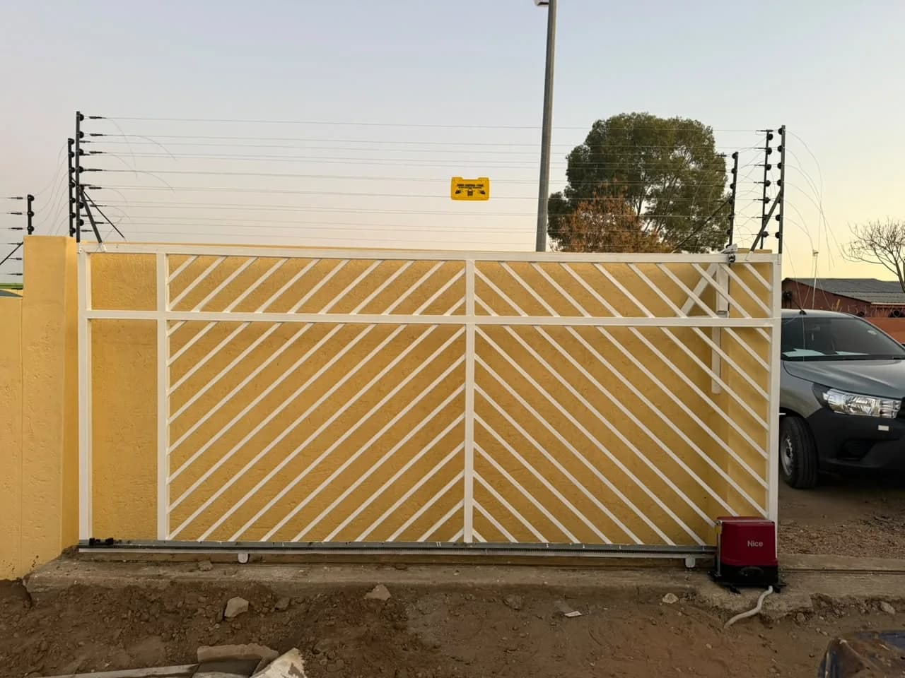 Finished precast concrete boundary wall
