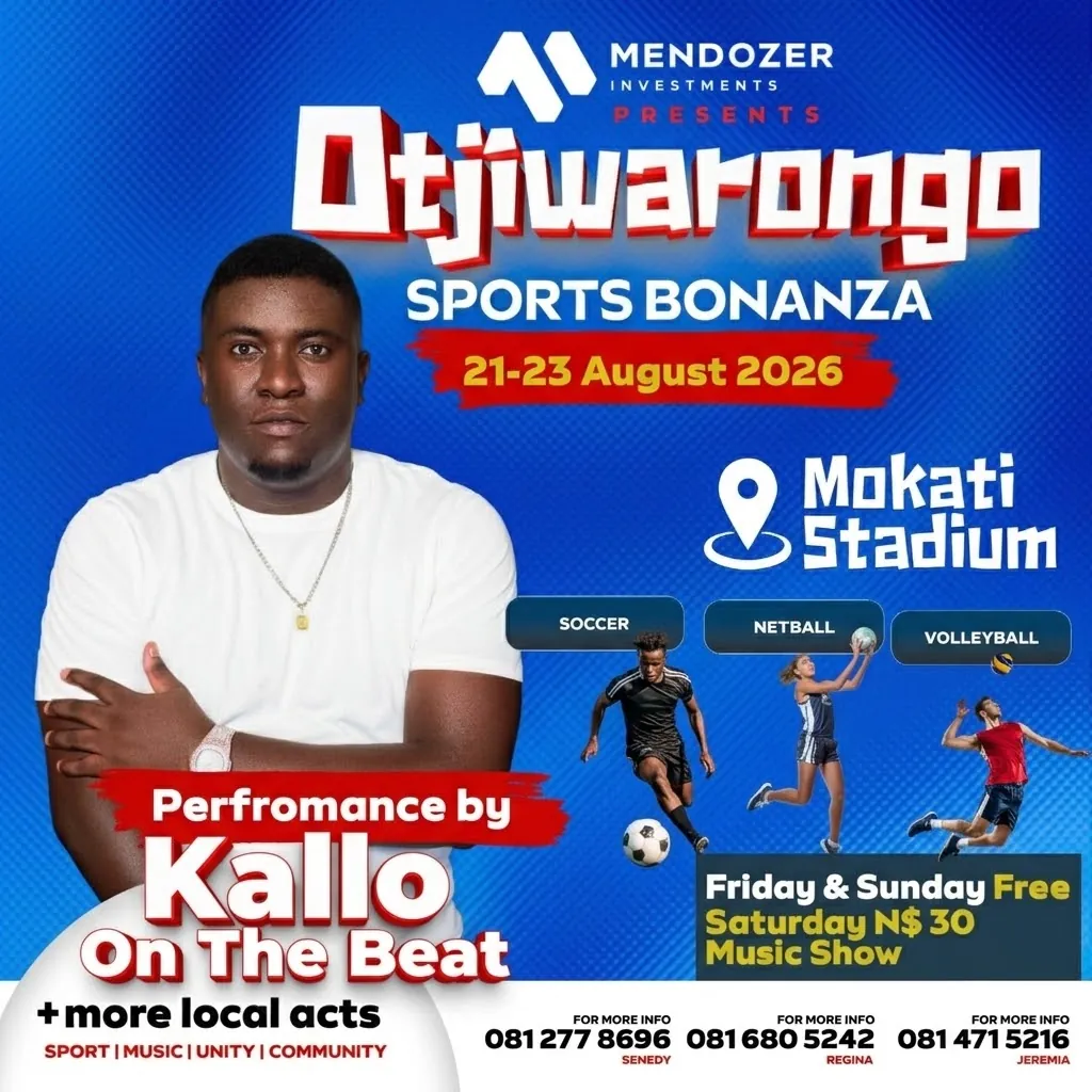 Kallo On The Beat poster for Otjiwarongo Sports Bonanza 2026
